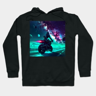 Space Rider: Journey Through Milky Way Hoodie